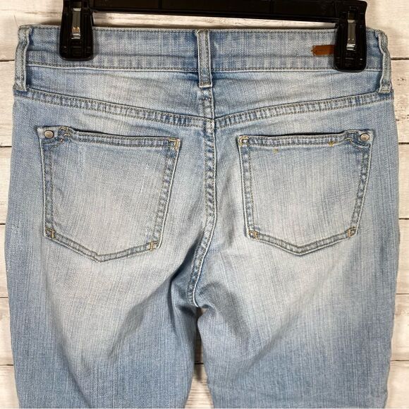 Pilcro and the Letterpress Anthro Hyphen Cropped Patch Distressed Jeans SZ 26 - Picture 9 of 9